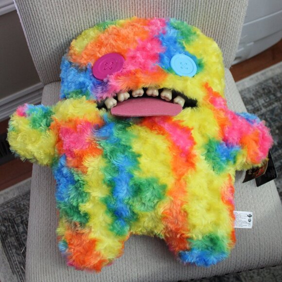 3/$188❤️Fuggler BIGG FUGG Oogah Boogah Rainbow Plush Toy Ugly Monster Tie-dye - Picture 1 of 16